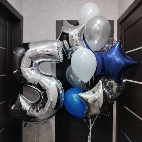Воздушные шары на 5 лет с цифрой